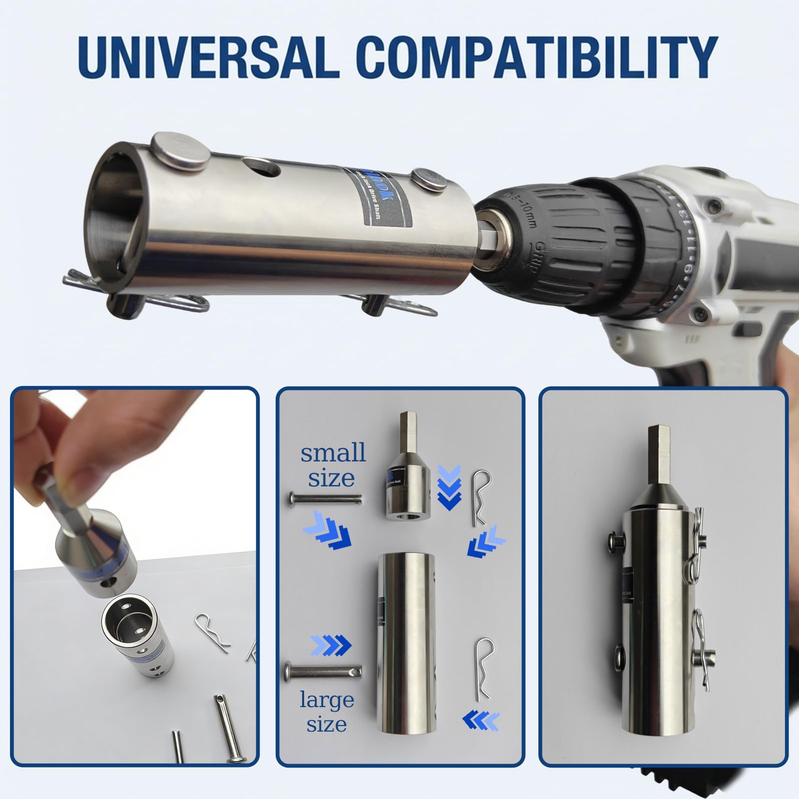 Moalaok installed in drill chuck enabling fast, low-effort jack lifting