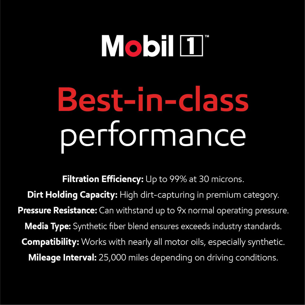 Mobil 1 two-pack displayed in a garage setting showing professional-ready reliability