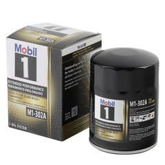 Mobil canister front view showing black steel body and branding, ensures proper fit