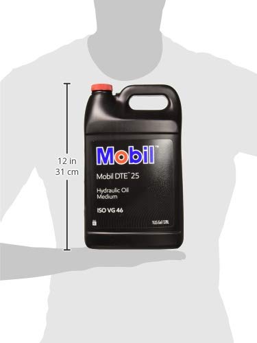 Mobil DTE 25 being added to a hydraulic reservoir, demonstrating correct use and system protection