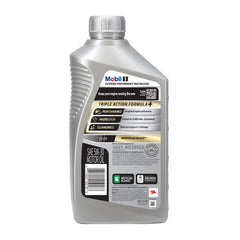 Mobil 1 bottle pour spout in action demonstrating precise mess-free filling