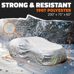 Mockins fabric close-up showing 190T texture and durable protection benefit