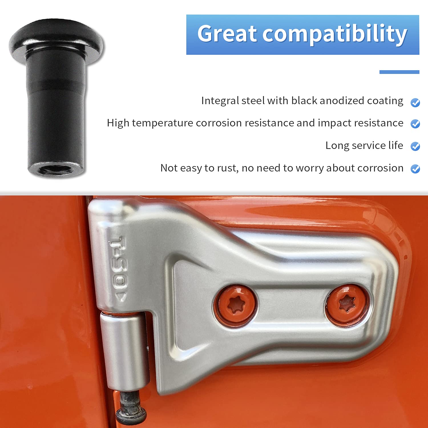 MOEBULB side profile of black powder coat offering corrosion resistance benefit