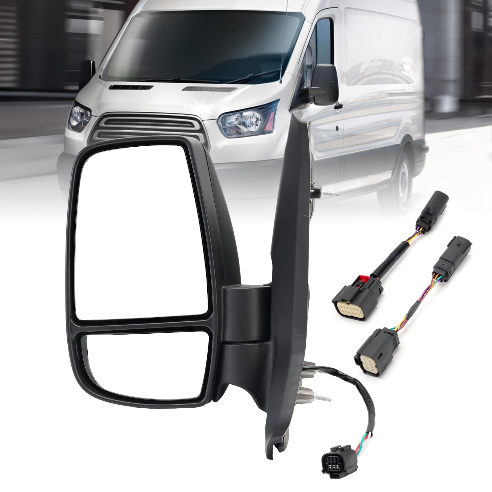 MOFOAP front view showing driver side mirror and textured finish, improves visibility
