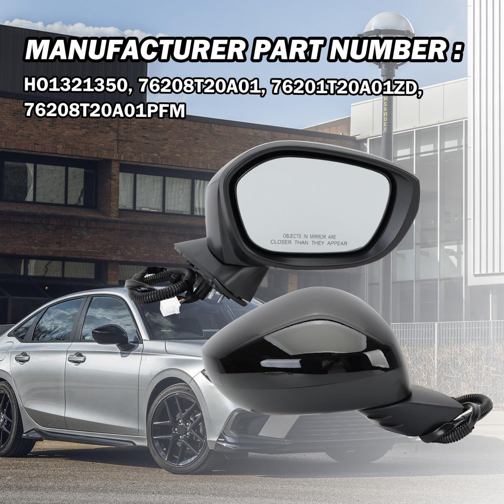 MOFOAP mirror installed on Honda Civic showing factory-like appearance benefit