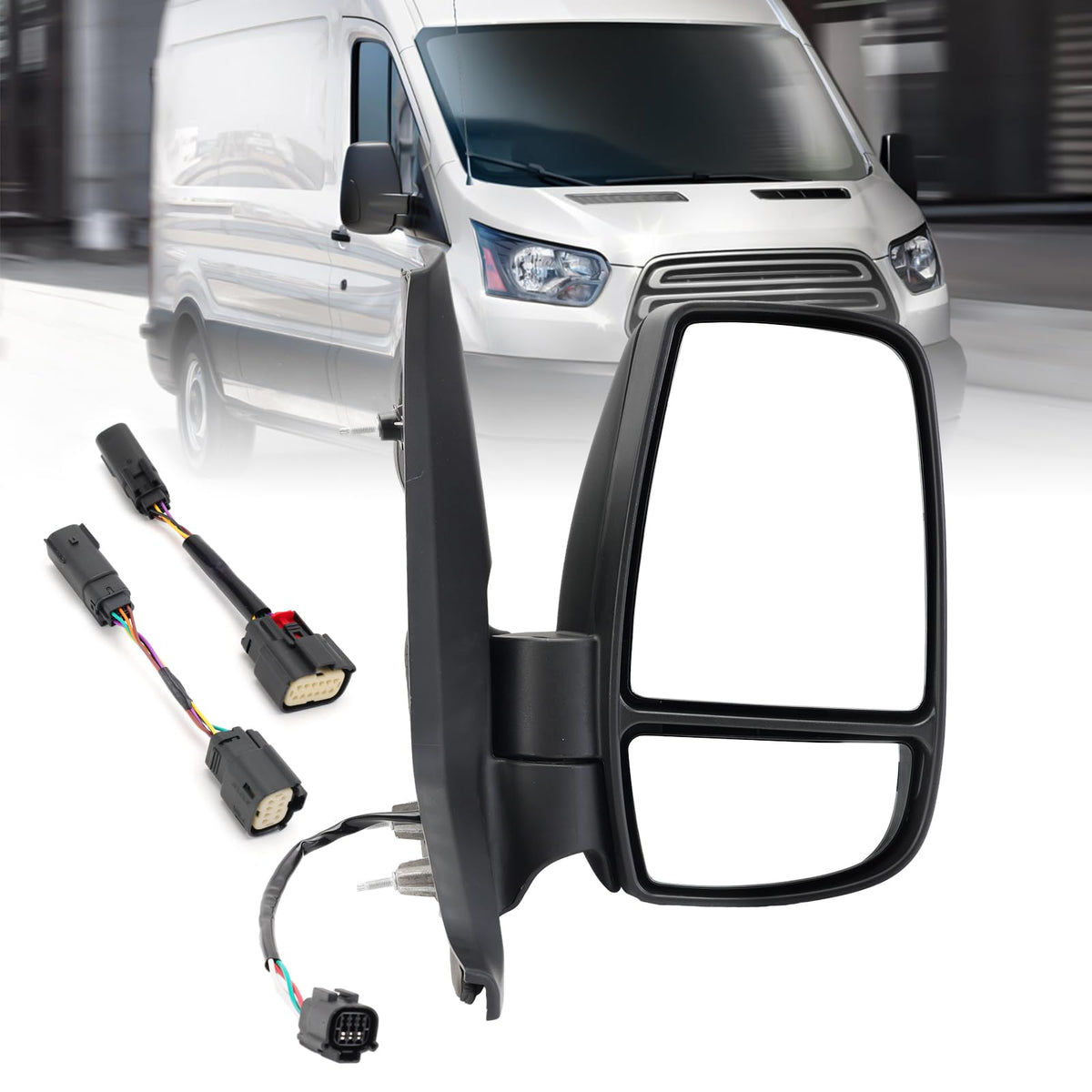 MOFOAP front view of passenger mirror showing OE fit and clean finish