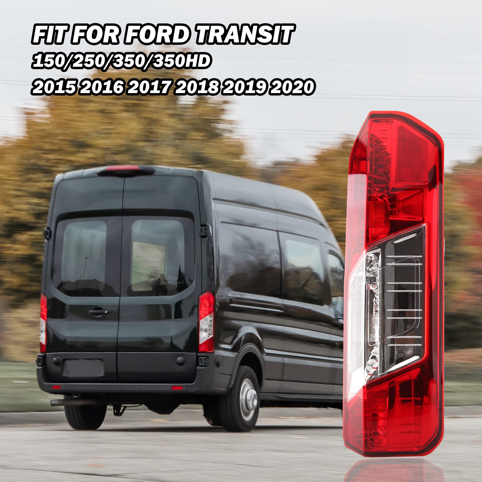 MOFOAP tail light installed on Transit van illustrating restored rear appearance benefit