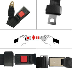 MOHEEN lap belt beside measuring tape showing 48 inch length for correct fit