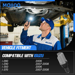MOJIOO actuator back label showing OEM part numbers 26060073 8260600730 for correct match