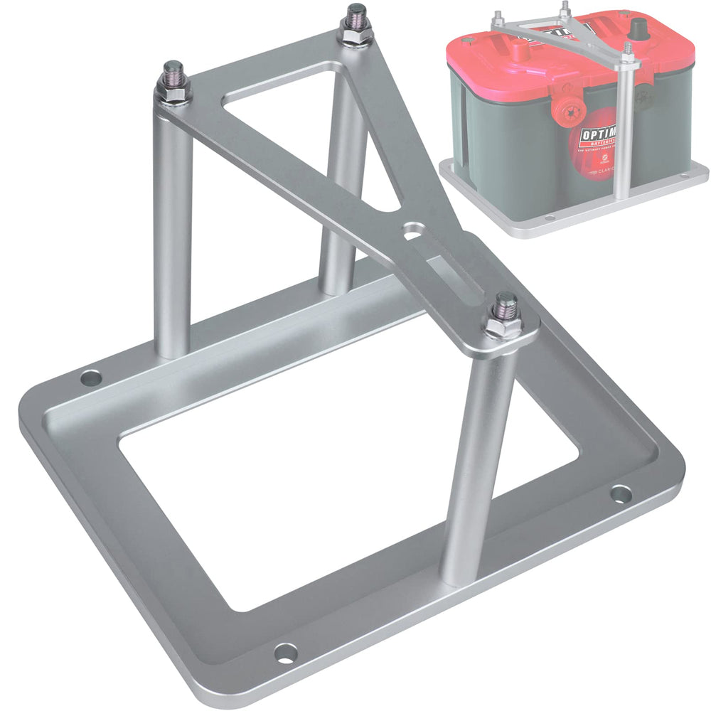 Moker front view of battery tray showing secure mounting and corrosion resistance