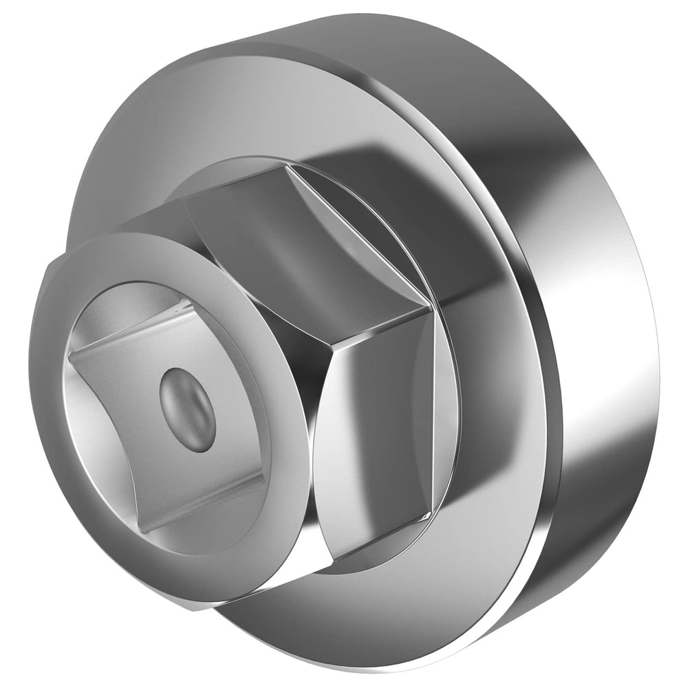 Moker socket next to ruler illustrating 35mm hex size and compact dimensions for tight spaces
