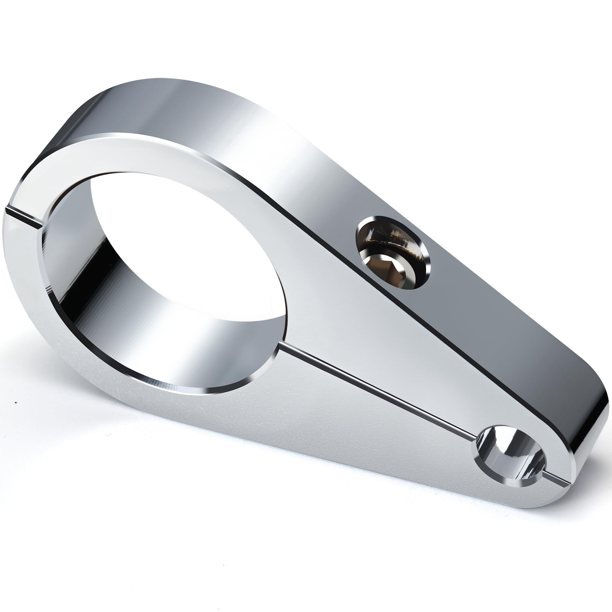 MoKitDora chrome clamp front view showing clean design and secure hold