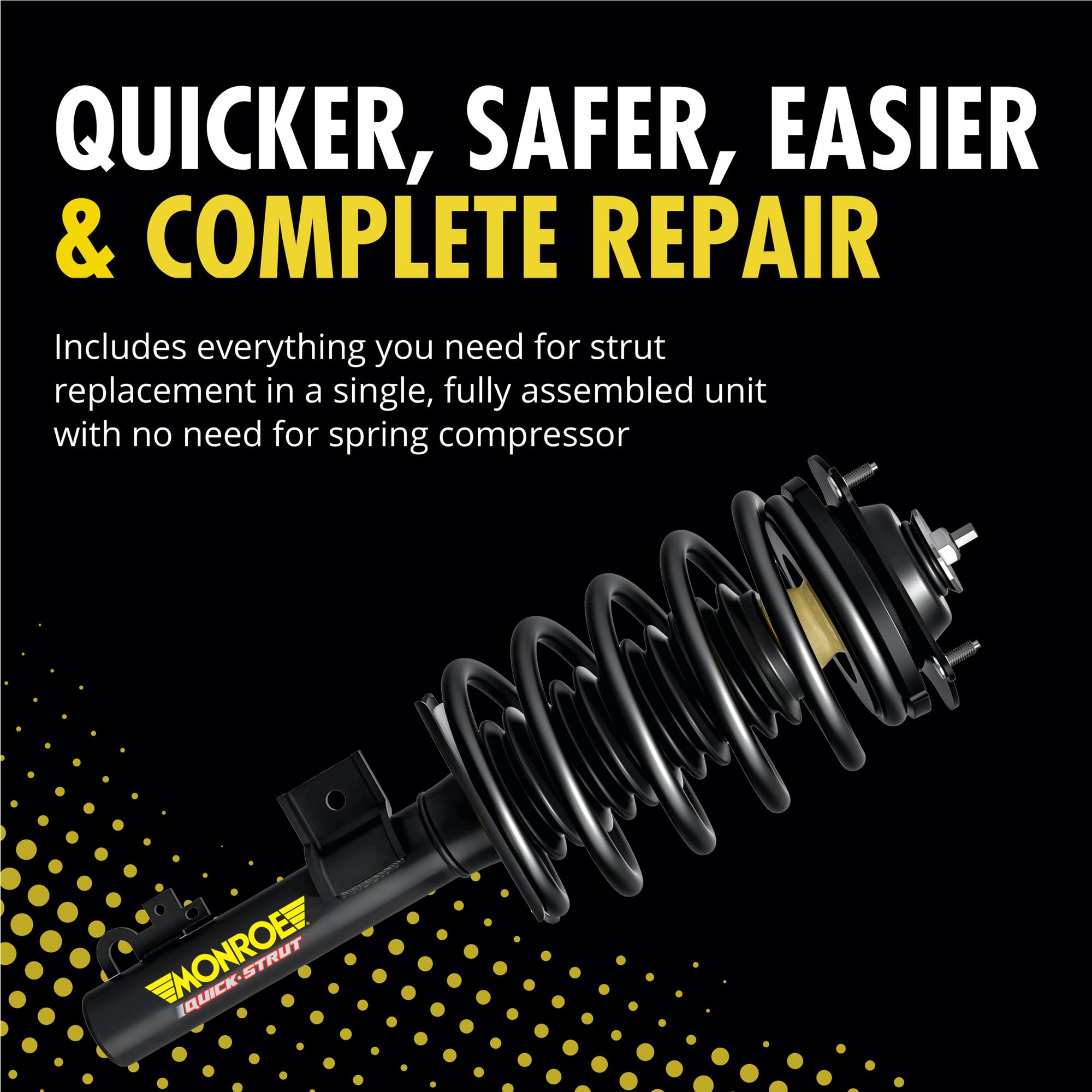 Monroe 139104 coil spring profile showing calibrated ride height support