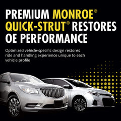 Monroe coil spring close-up highlighting calibrated spring and restored ride height