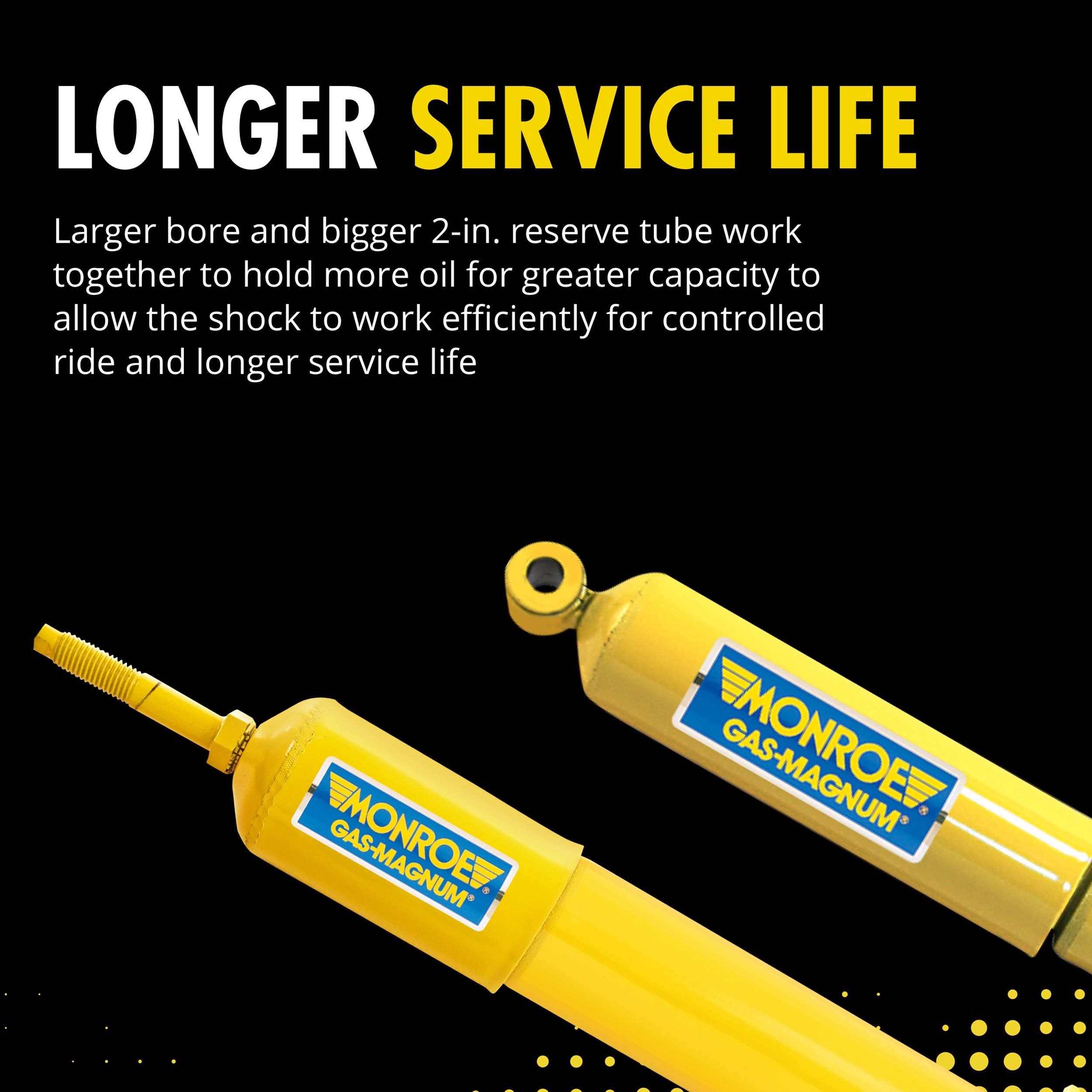 Monroe product label and packaging conveying warranty and part identification
