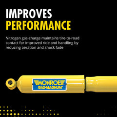Monroe shock next to ruler showing dimensions for correct fitment