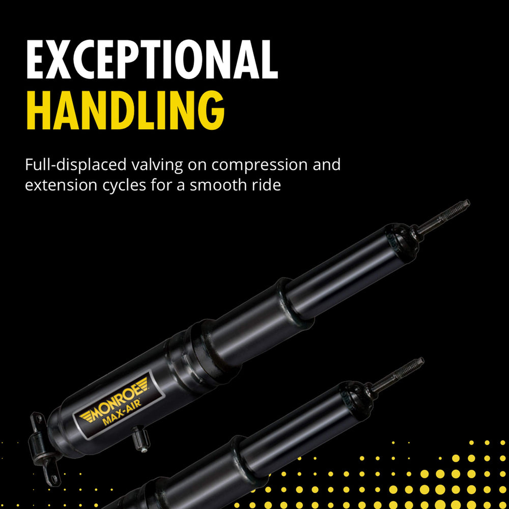 Monroe installed rear shock demonstrating improved ride height and stability