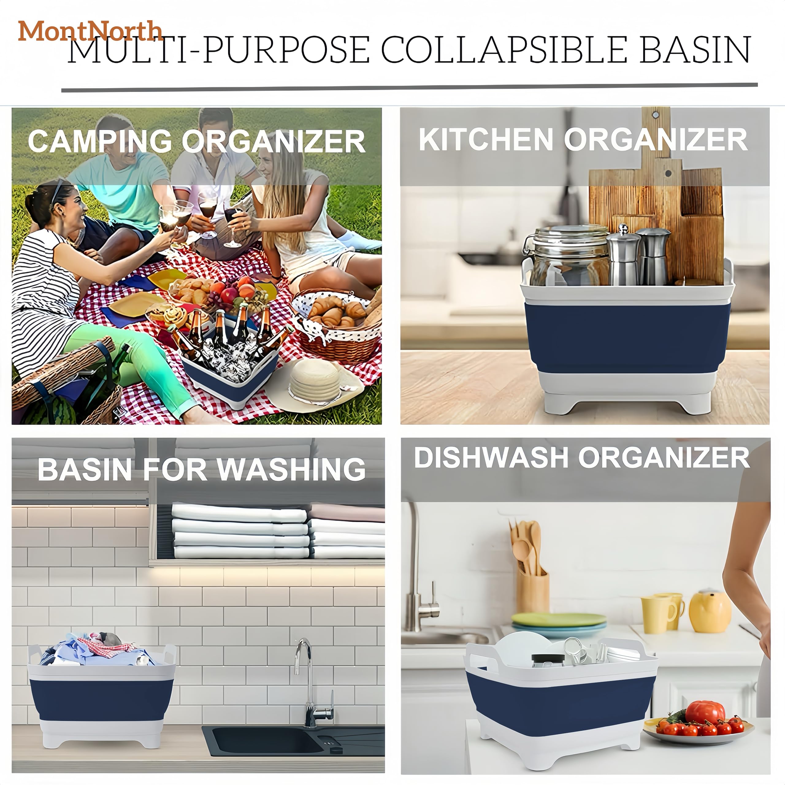 MontNorth basin holding baby bottles and produce for hygienic cleaning