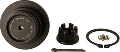 MOOG close-up of ball joint stud and socket for durable movement