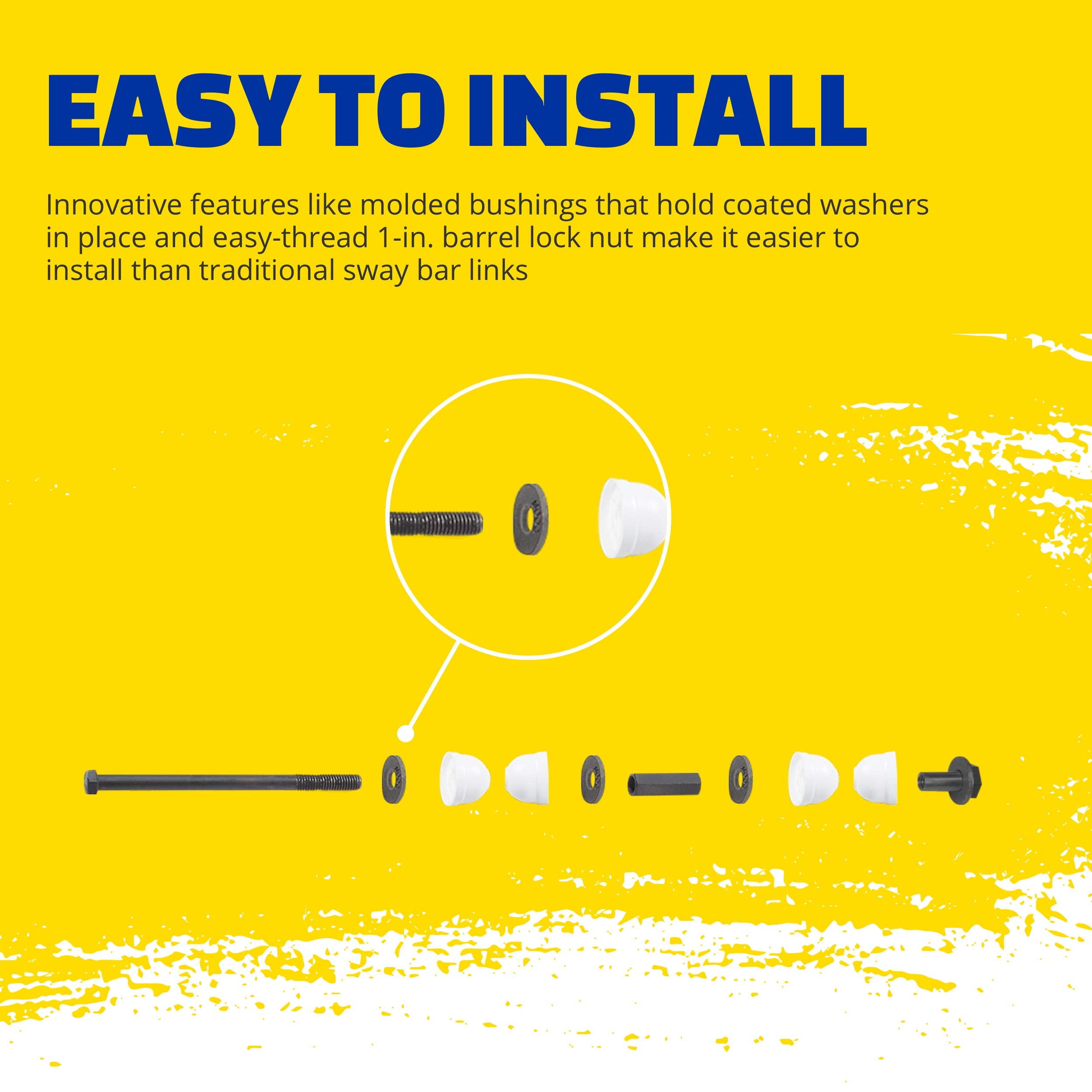 MOOG DRiV detailed view of easy-thread barrel lock nut for faster installation