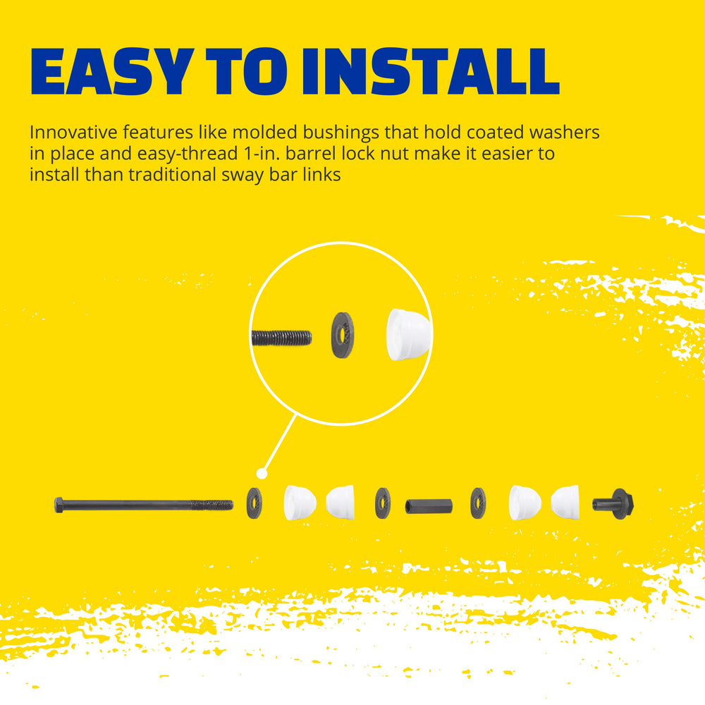 MOOG DRiV detailed view of easy-thread barrel lock nut for faster installation