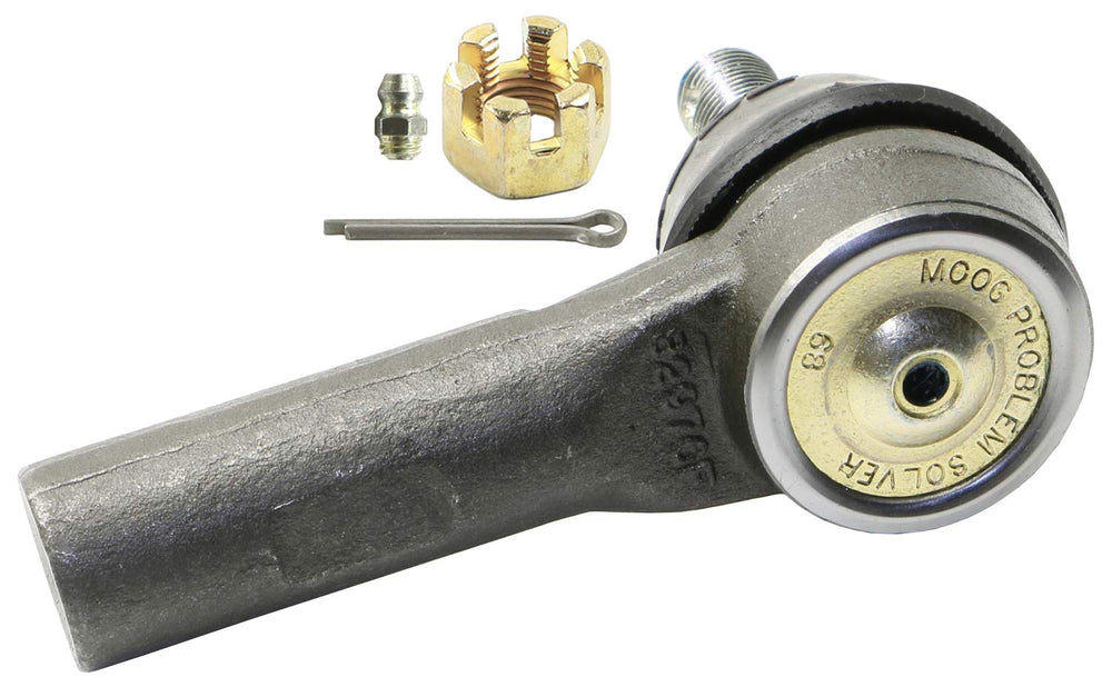 MOOG close-up of ball stud showing quality finish and smoother steering