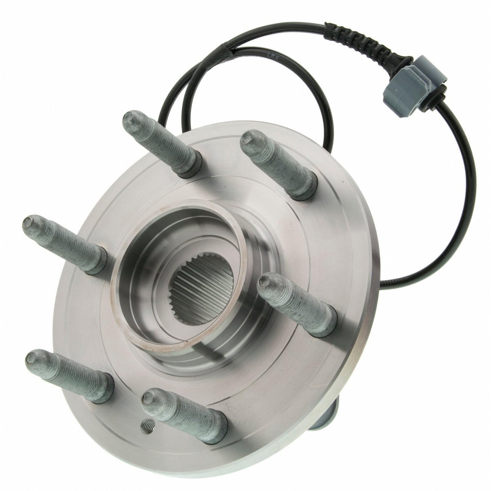 MOOG front hub assembly packaging showing part and fitment guide for confident purchase