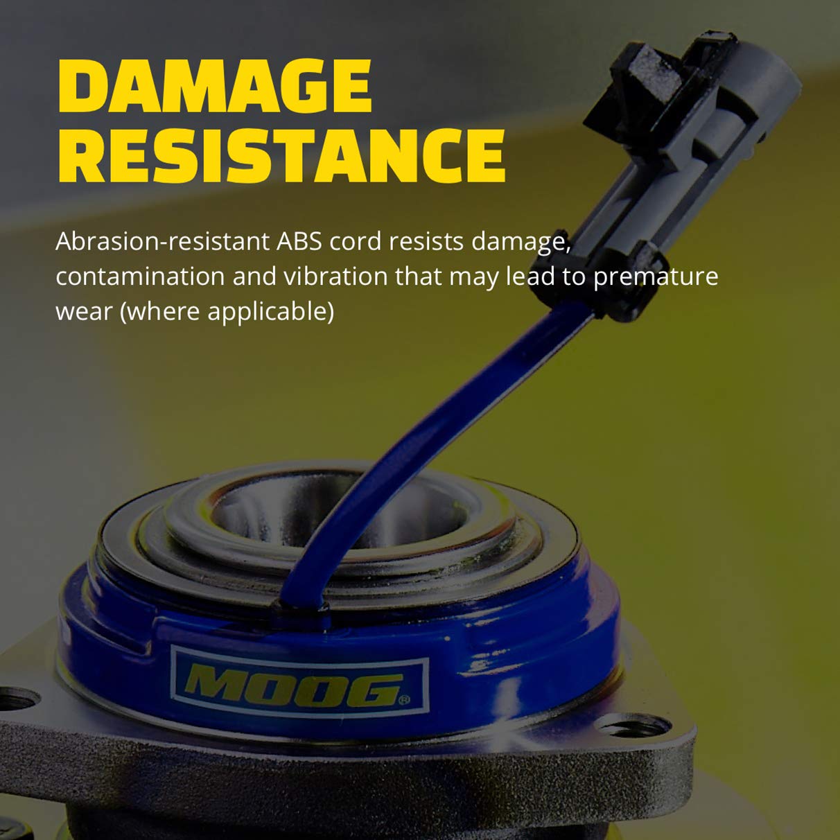 MOOG hub mounted on Impala hub flange illustrating direct-fit installation benefit