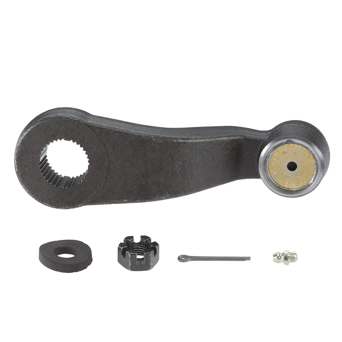 MOOG K6335 front view showing mounting points and durable steel construction benefit