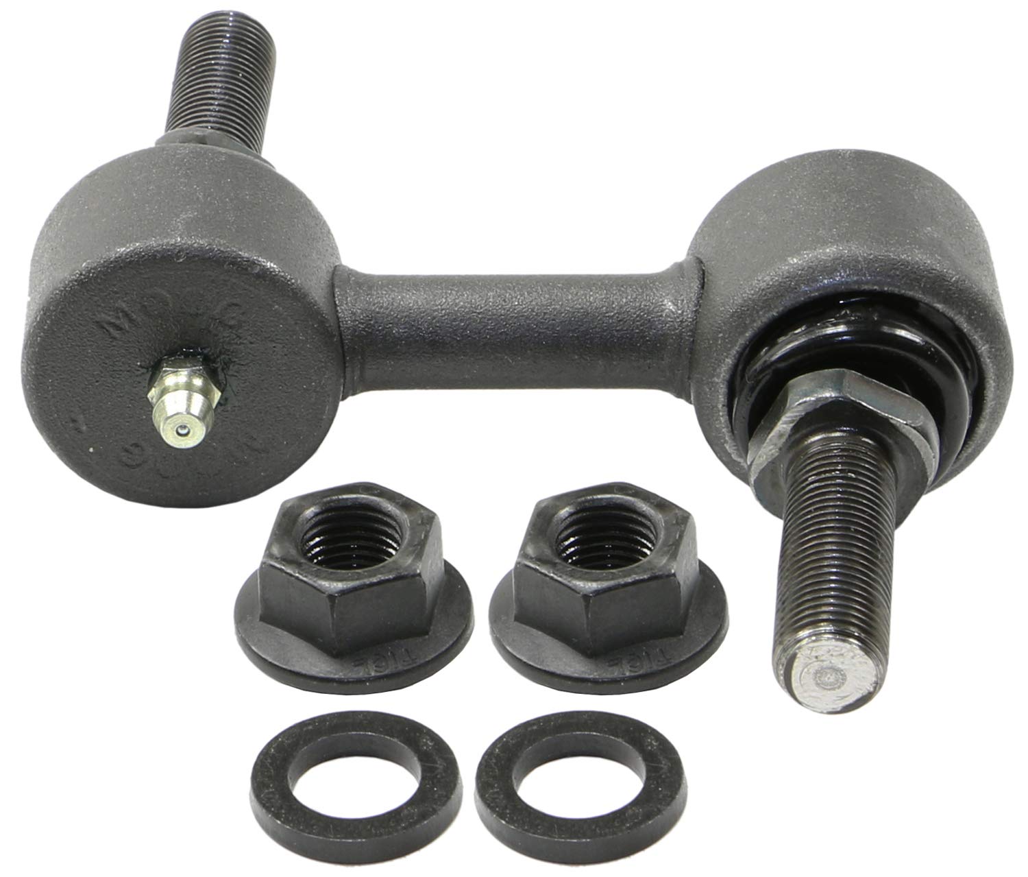 MOOG front view of K750084 stabilizer link showing robust build and fitment advantage