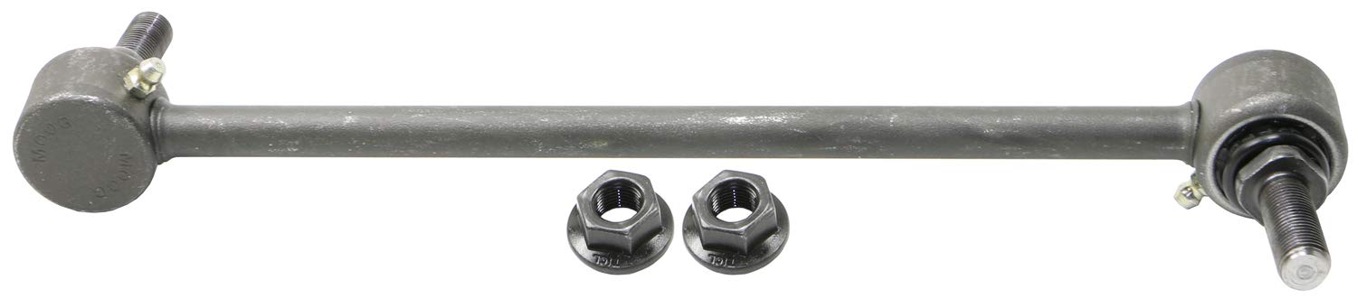 MOOG sway bar link sealed boot closeup protecting internals from dirt
