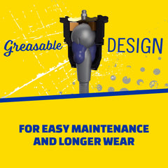 MOOG K80149 close-up of ball stud and grease fitting for easier maintenance