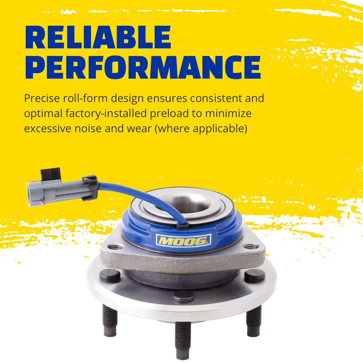 MOOG molded grommet shielding ABS cable from moisture and vibration damage