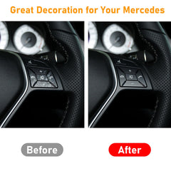 Moonlinks installed on Mercedes steering wheel showing cleaner controls