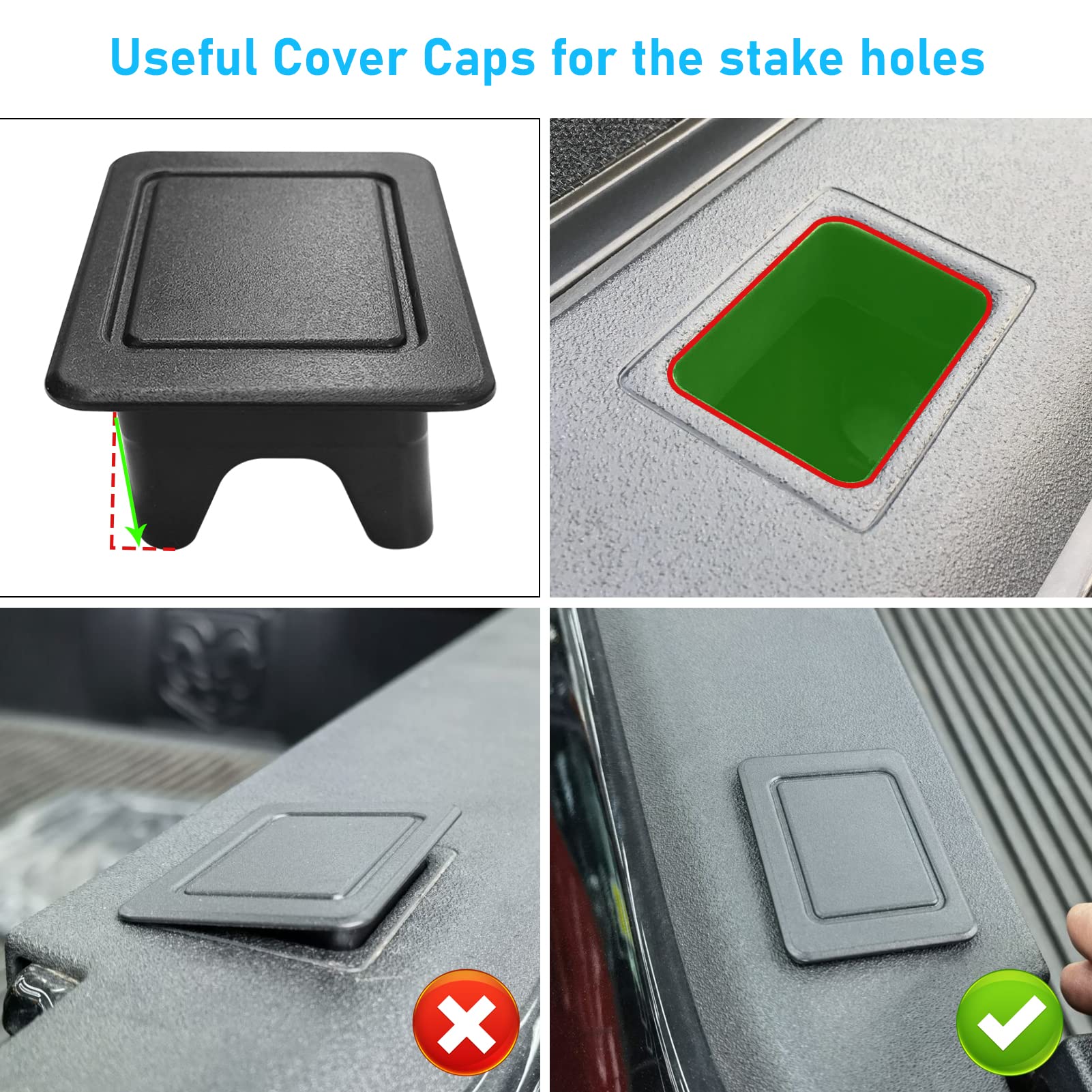Moonlinks top view of a plug seated in stake pocket showing sealed opening