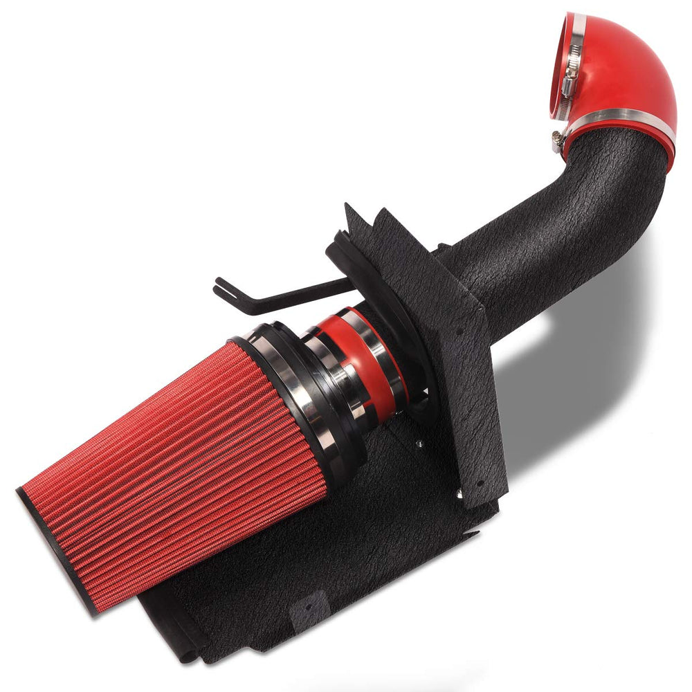 MOOSUN black intake tube front view showing sleek finish and improved airflow