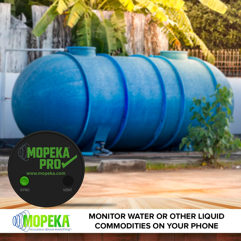 Mopeka Pro Check held in hand for size comparison illustrating compact portability