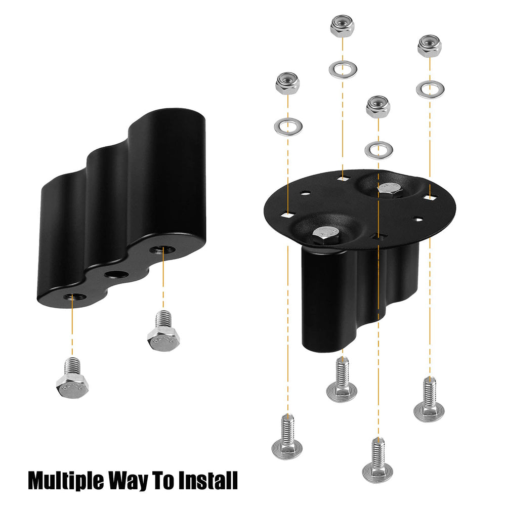 MOQIauto base plate and hardware layout for easy installation and flexibility