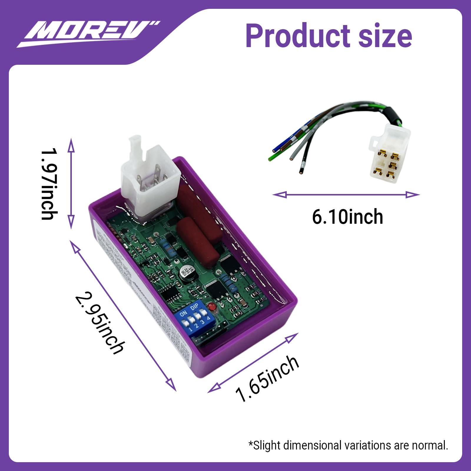 MOREV CDI textured casing and heat sink detail showing durable construction