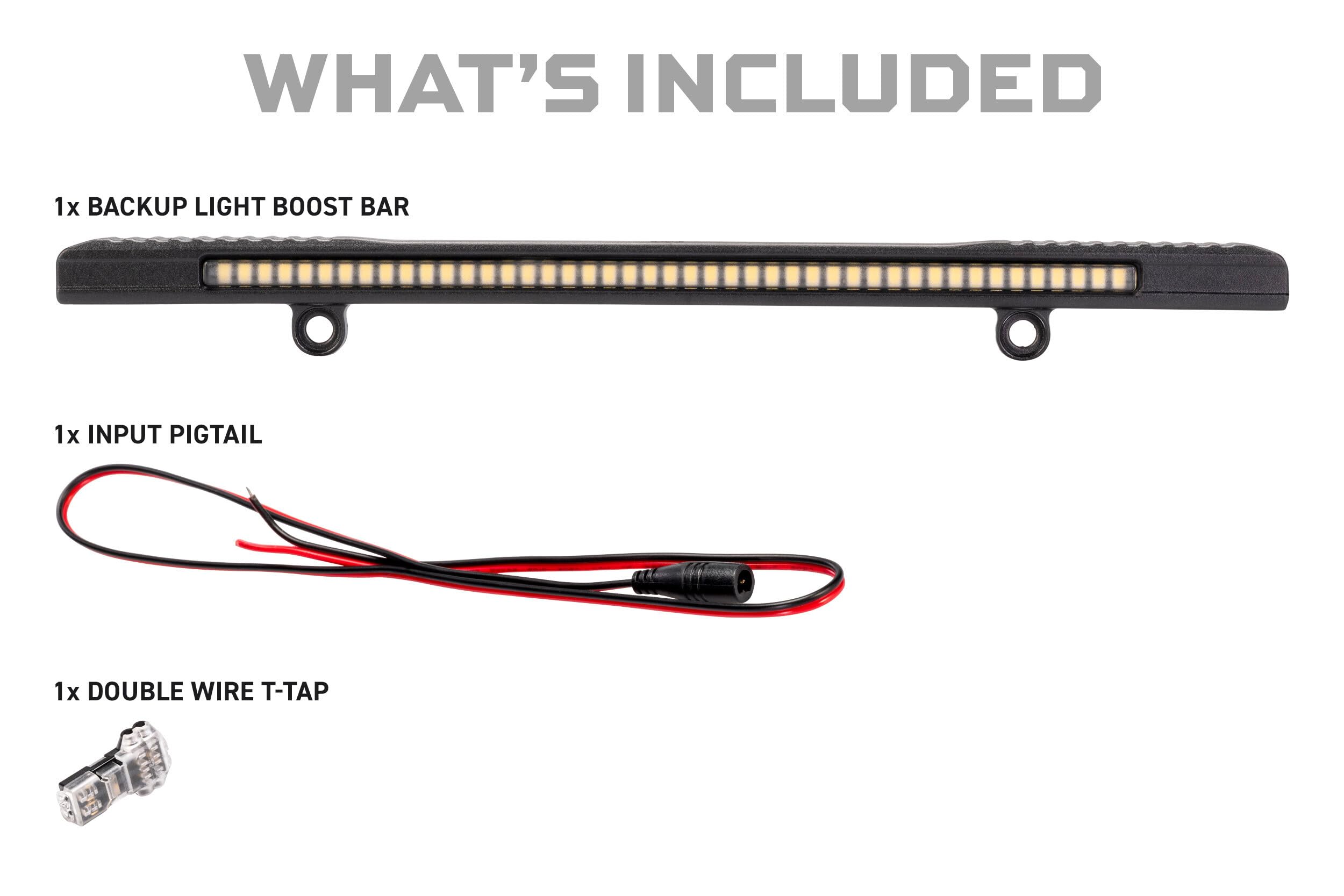 Morimoto backup light boost bar close lens detail showing optical design for even beam