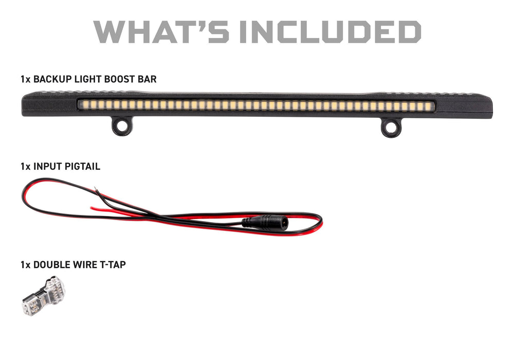 Morimoto backup light boost bar close lens detail showing optical design for even beam