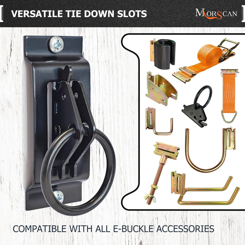MorScan installed on trailer wall with straps demonstrating secure cargo control