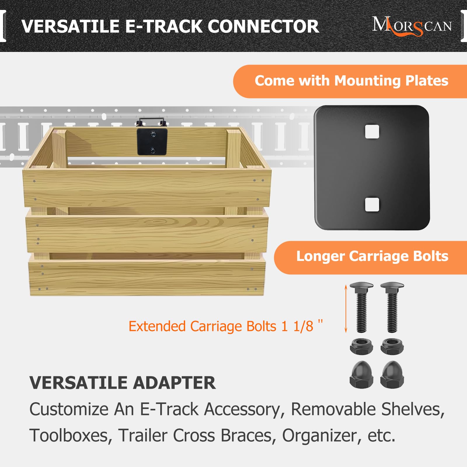 MorScan close-up of square mounting plate illustrating load distribution benefit