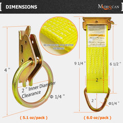 MorScan 2x6-inch tie-off strap detail showing polyester strength and durability