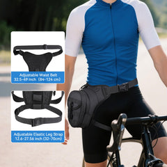 MOSISO thigh pack opened with phone and charger showing organized storage