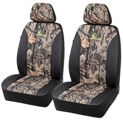 Mossy Oak front view showing camo cover fitted, protects seats