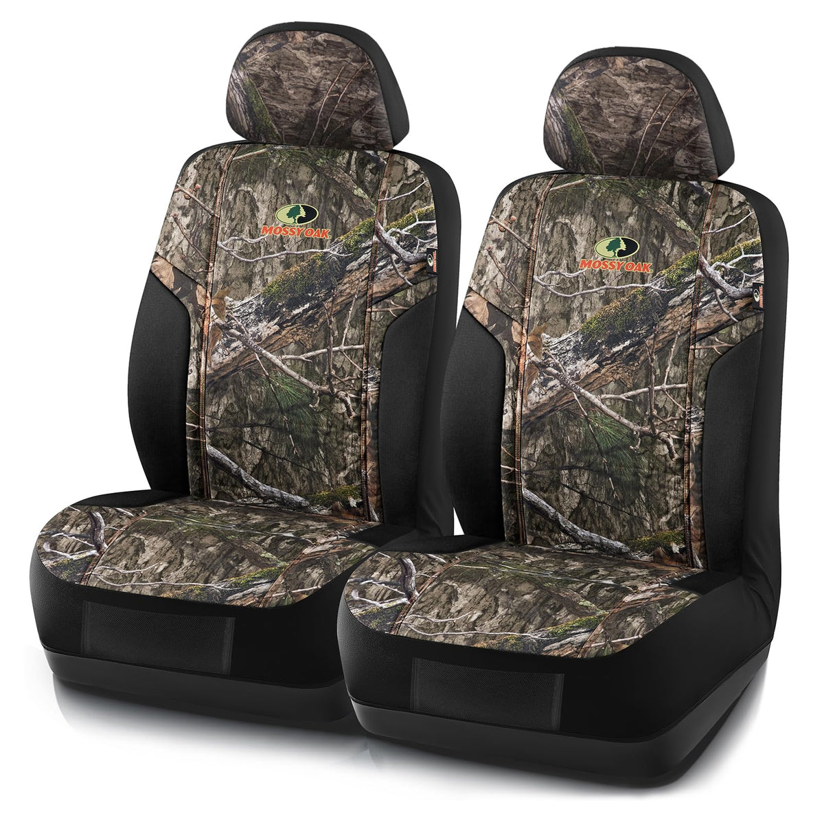 Mossy Oak front seat full view showing camo protection and style