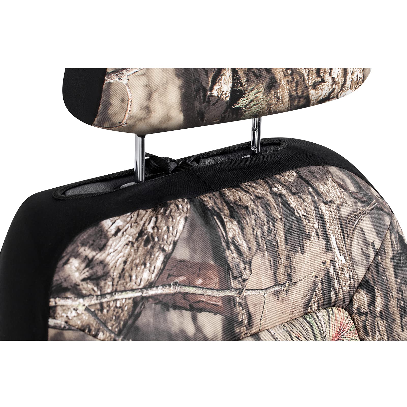 Mossy Oak airbag-compatible seam close-up showing safe-seam design for deployment