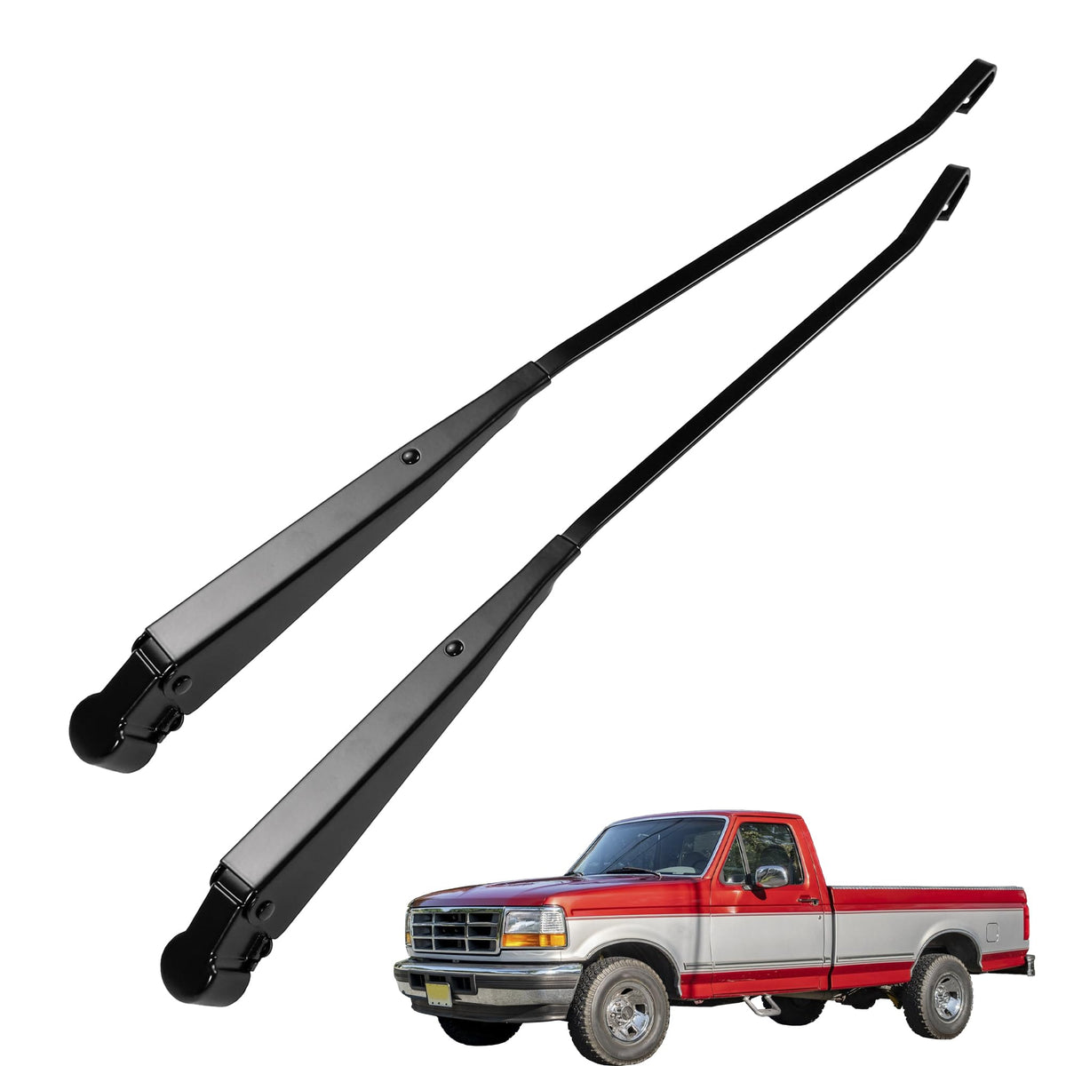 Motarithl front wiper arm front view showing fit and durability