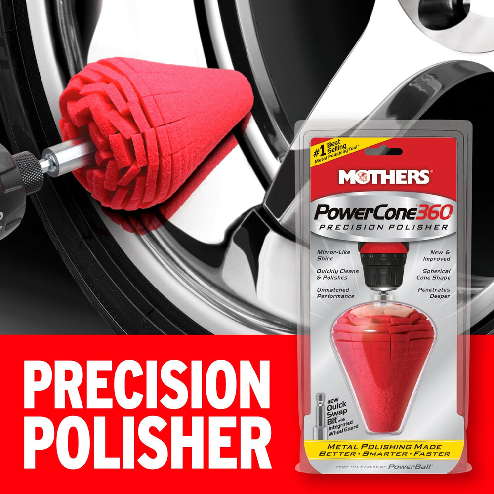 Mothers PowerCone 360 quick swap bit detail enabling fast accessory changes